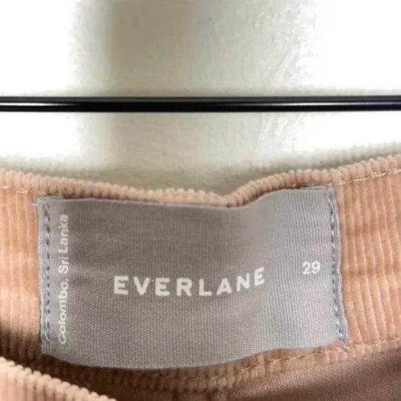 Everlane Salmon Peach High Rise Baby Cord Cheeky Straight Leg Jeans Sz 29 - Picture 4 of 5